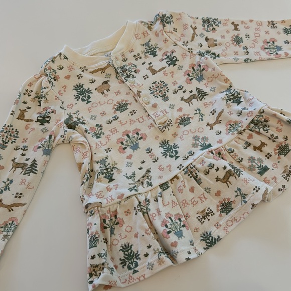 Ralph Lauren Baby Girl Cotton Henley Top & Legging Set - Picture 7 of 15